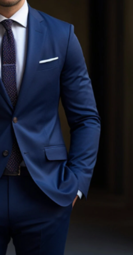 Premium Navy Blue Two Piece Suit for Men