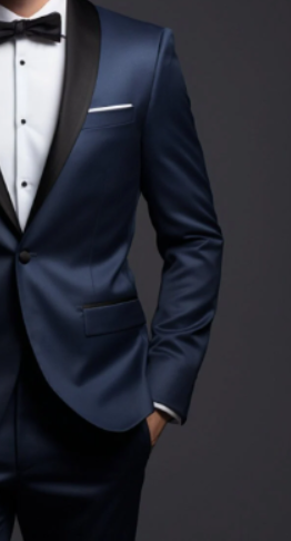 Premium Classic Dark Blue Two-Piece Tuxedo Suit