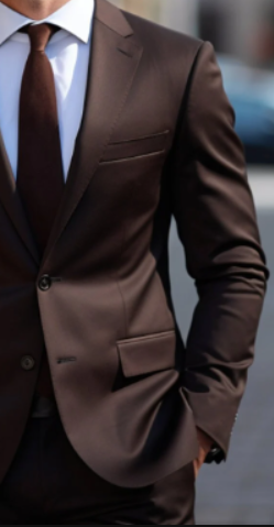 Premium Dark Brown Two-Piece Suit