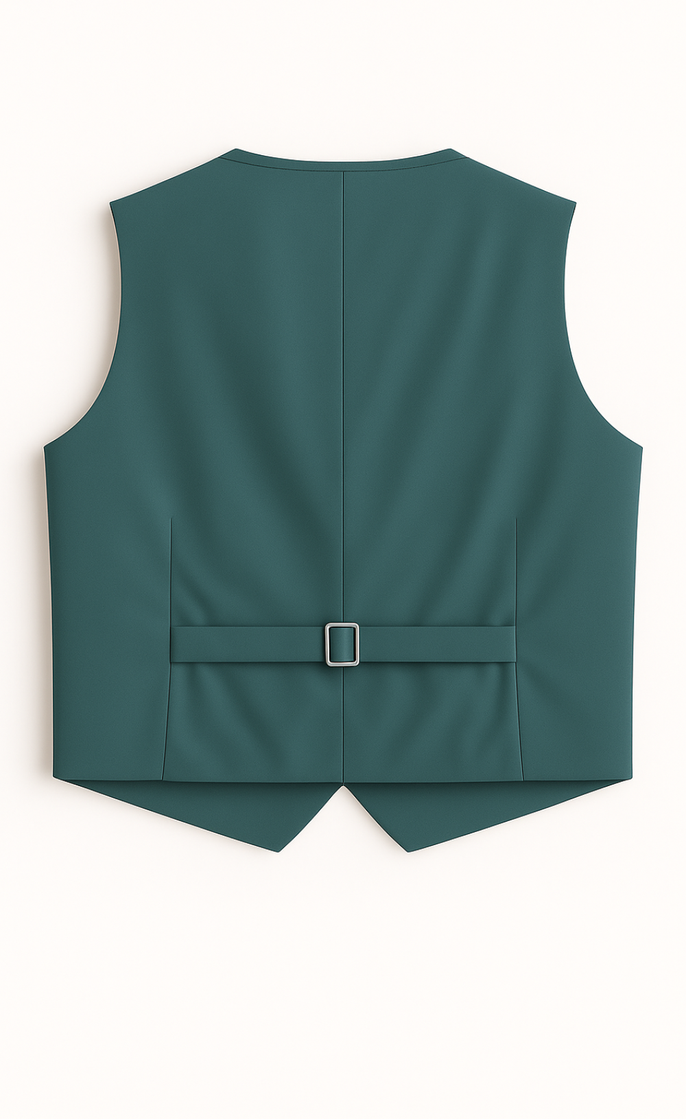 Teal Blue Double-Breasted Vest for Men – Fully Lined 6-Button Waistcoat