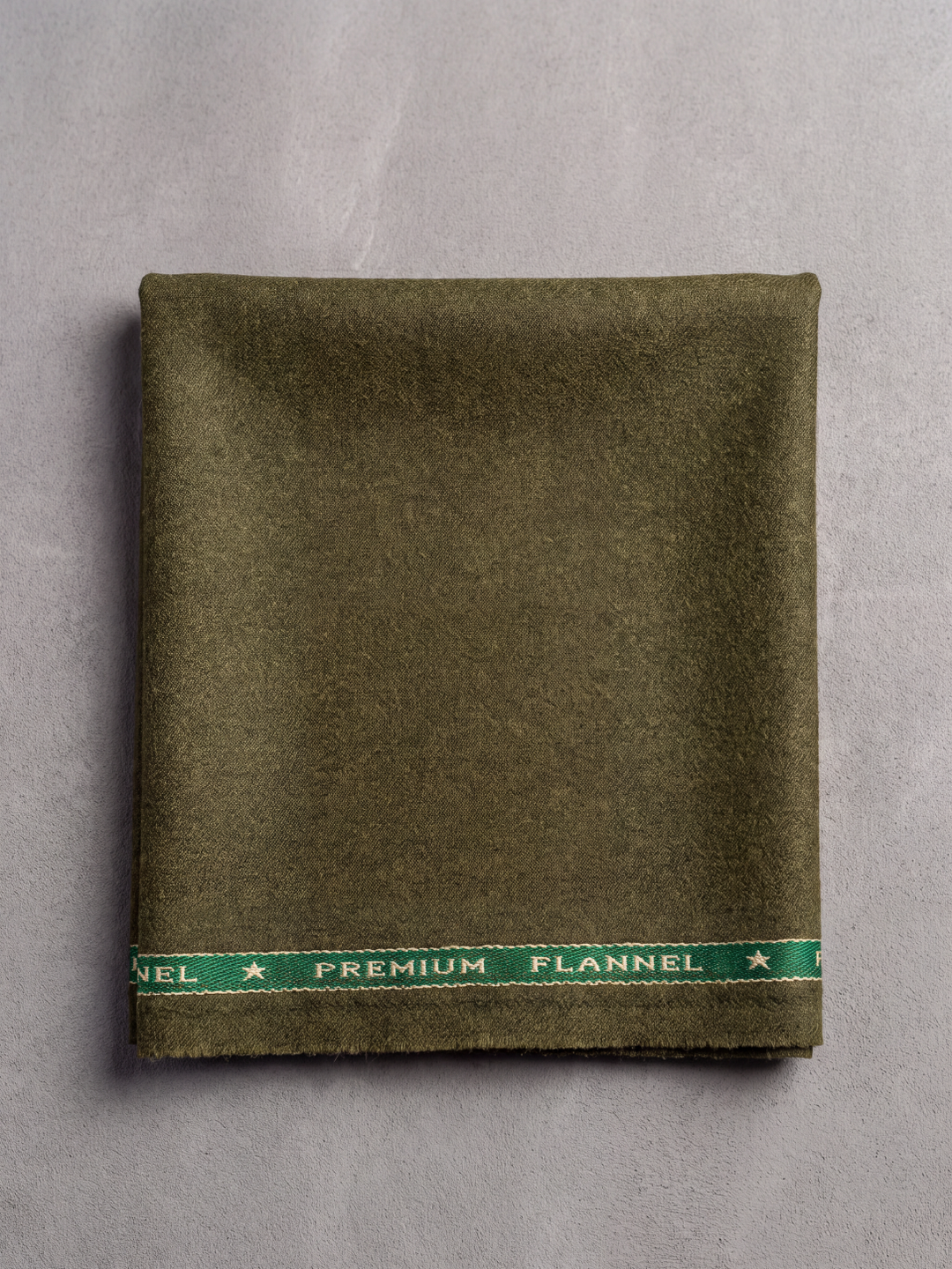 Olive Wool Three-Piece Suit