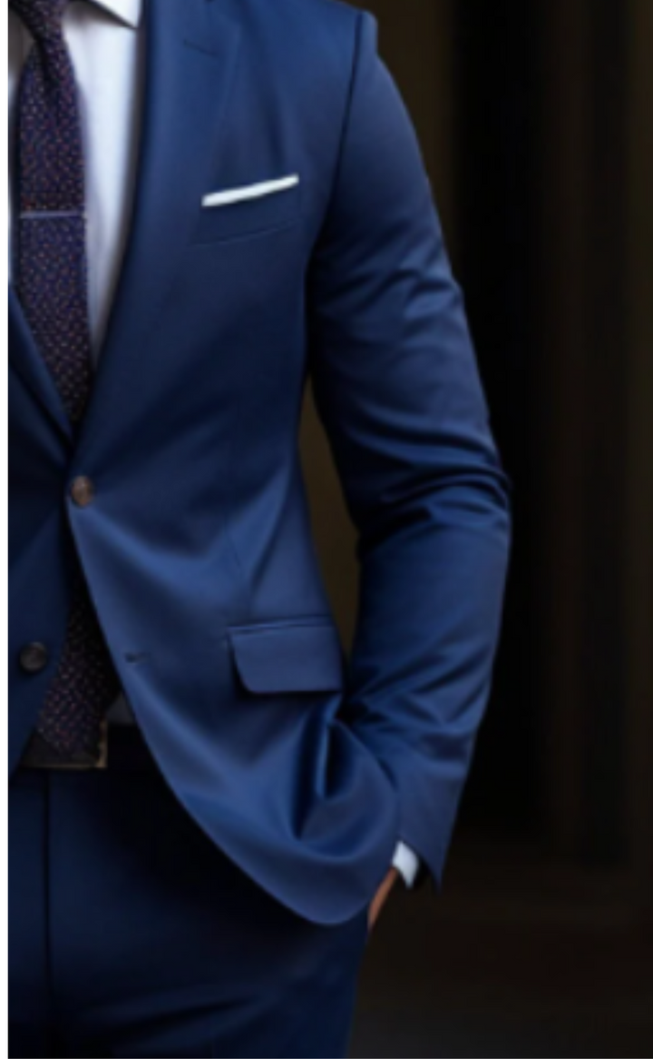 Premium Navy Blue Two Piece Suit for Men