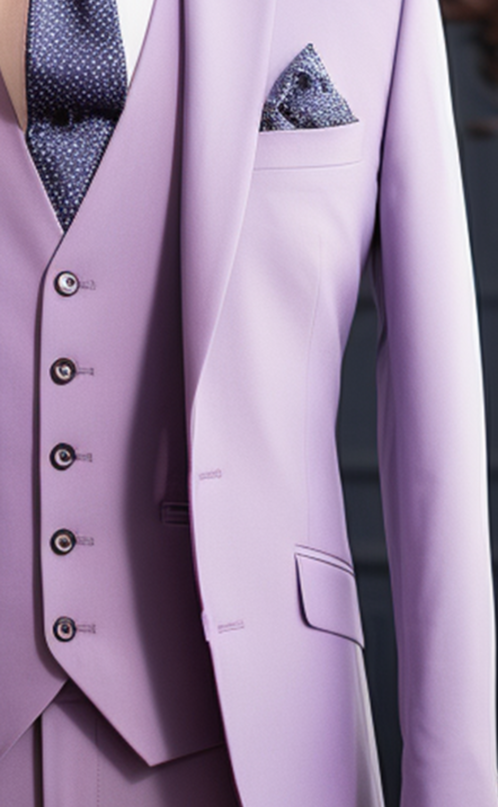 Premium Light Purple Three Piece Suit for Men