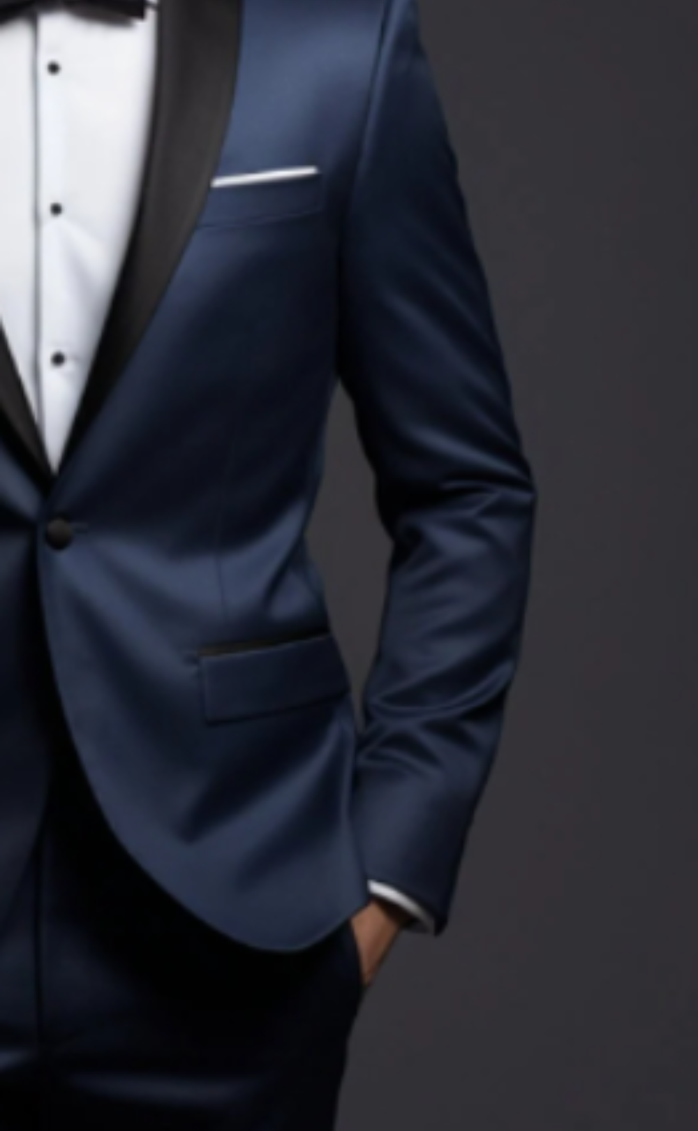 Premium Classic Dark Blue Two-Piece Tuxedo Suit