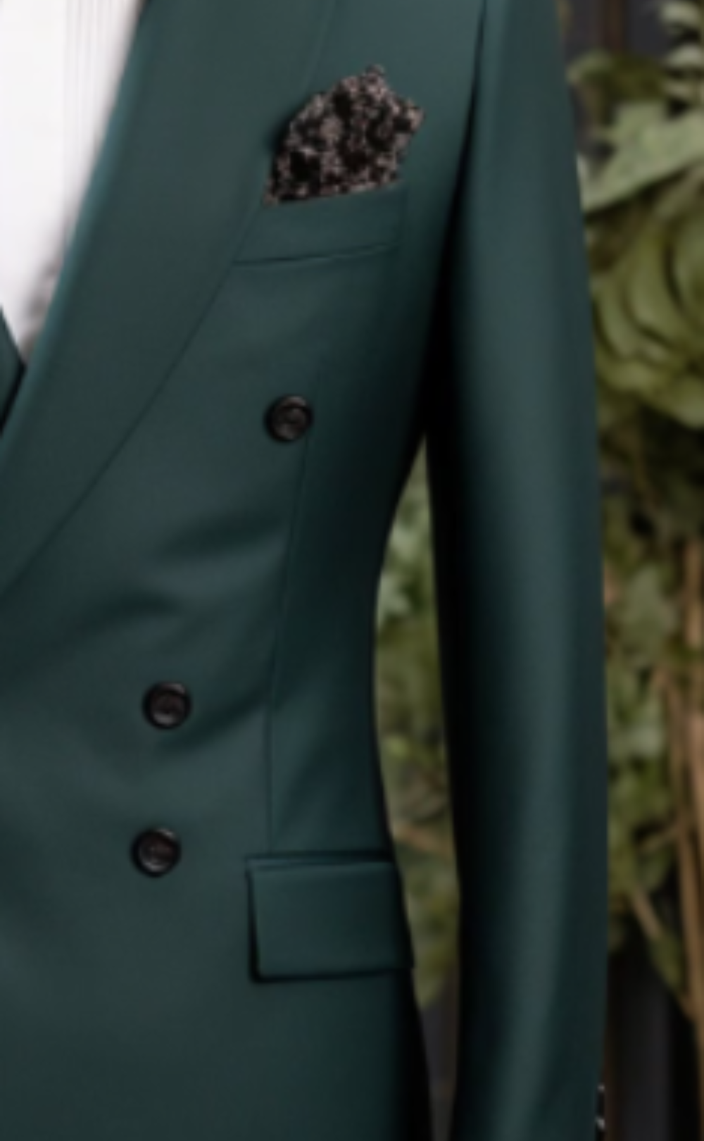 Classic Teal Double-Breasted Suit for Men