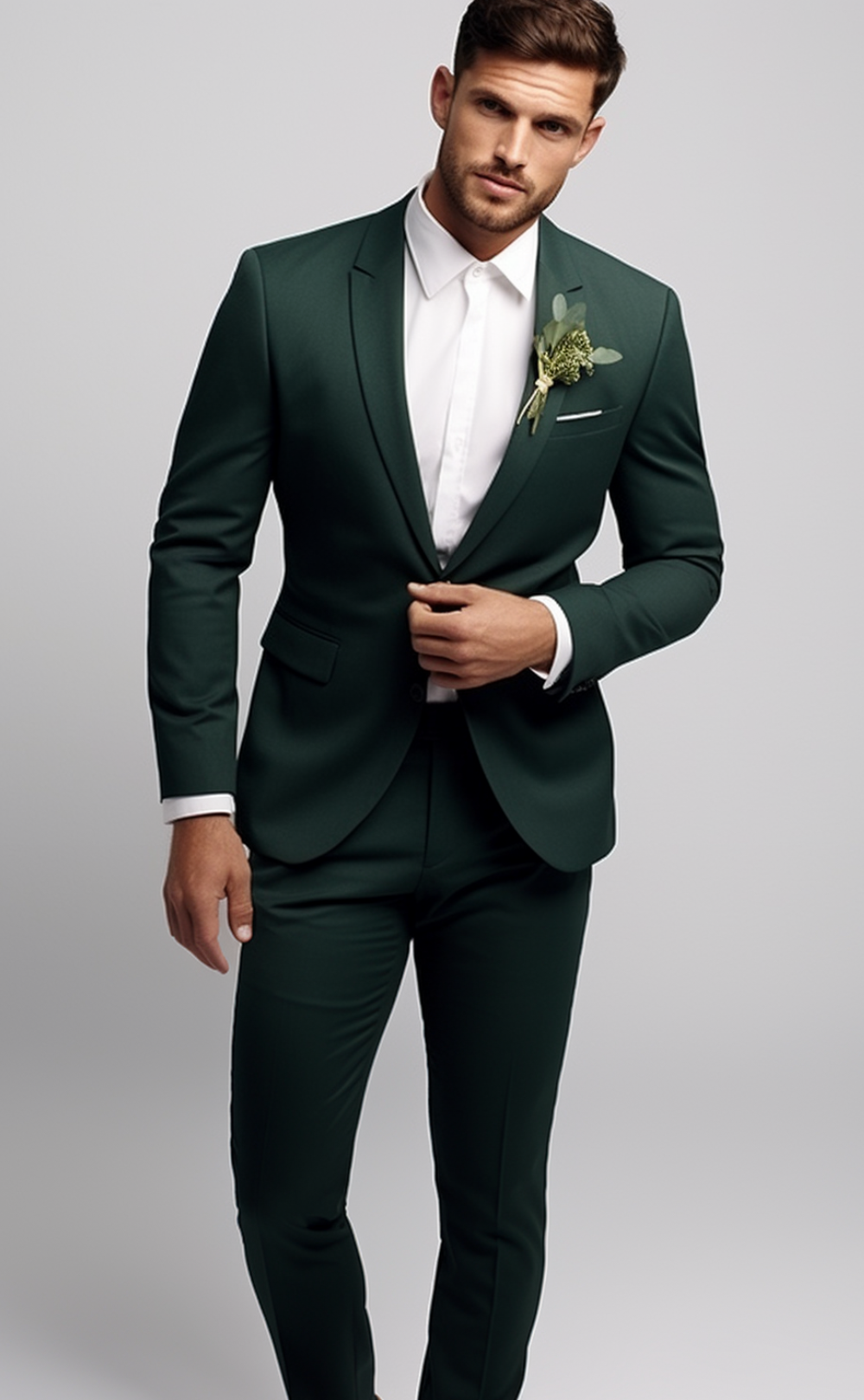 GREEN SLIM FIT 2 PIECE SUIT