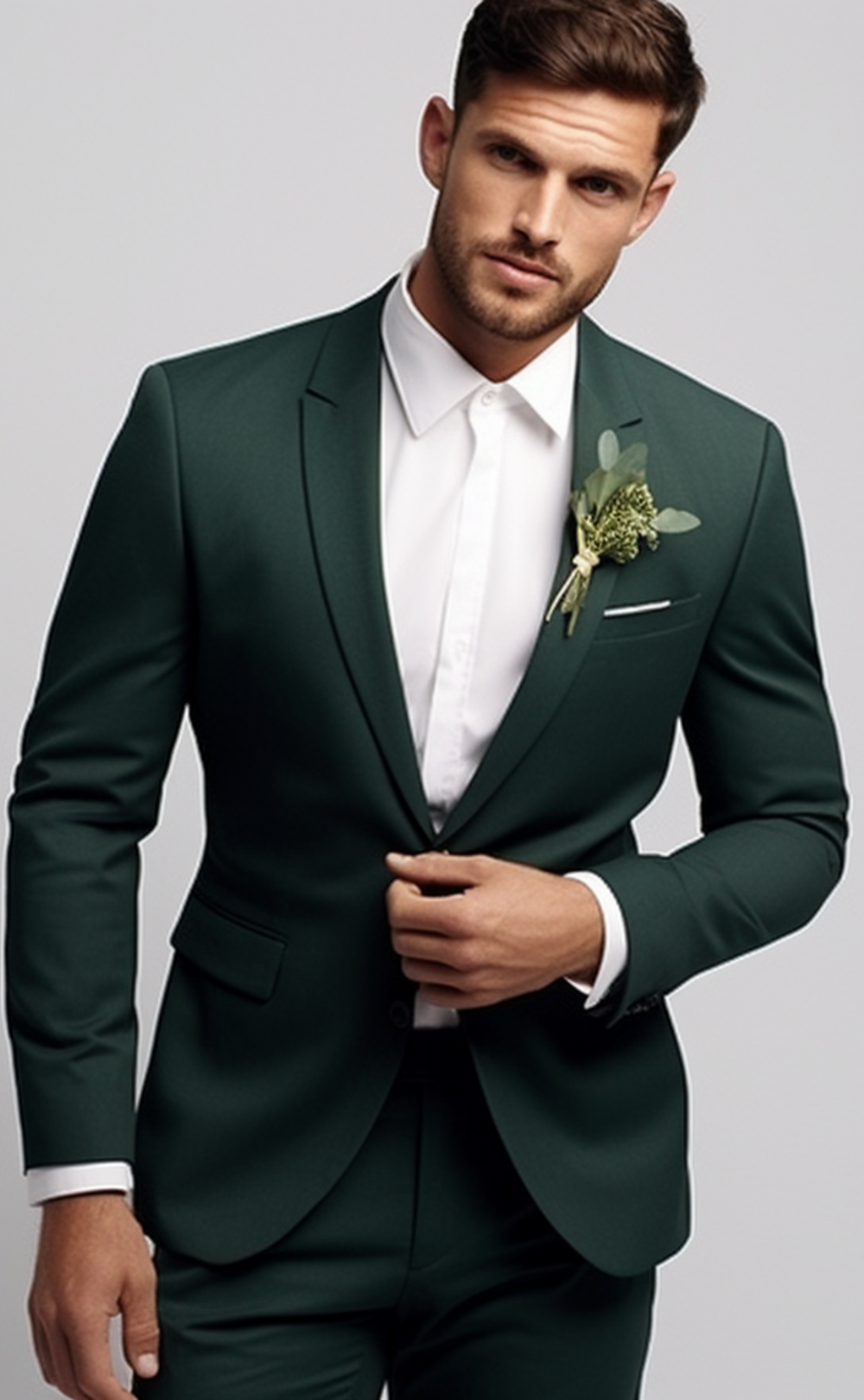 GREEN SLIM FIT 2 PIECE SUIT