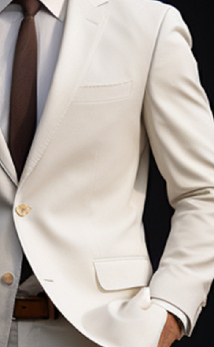 Timeless Style Classic Cream Two-Piece Suit for Men