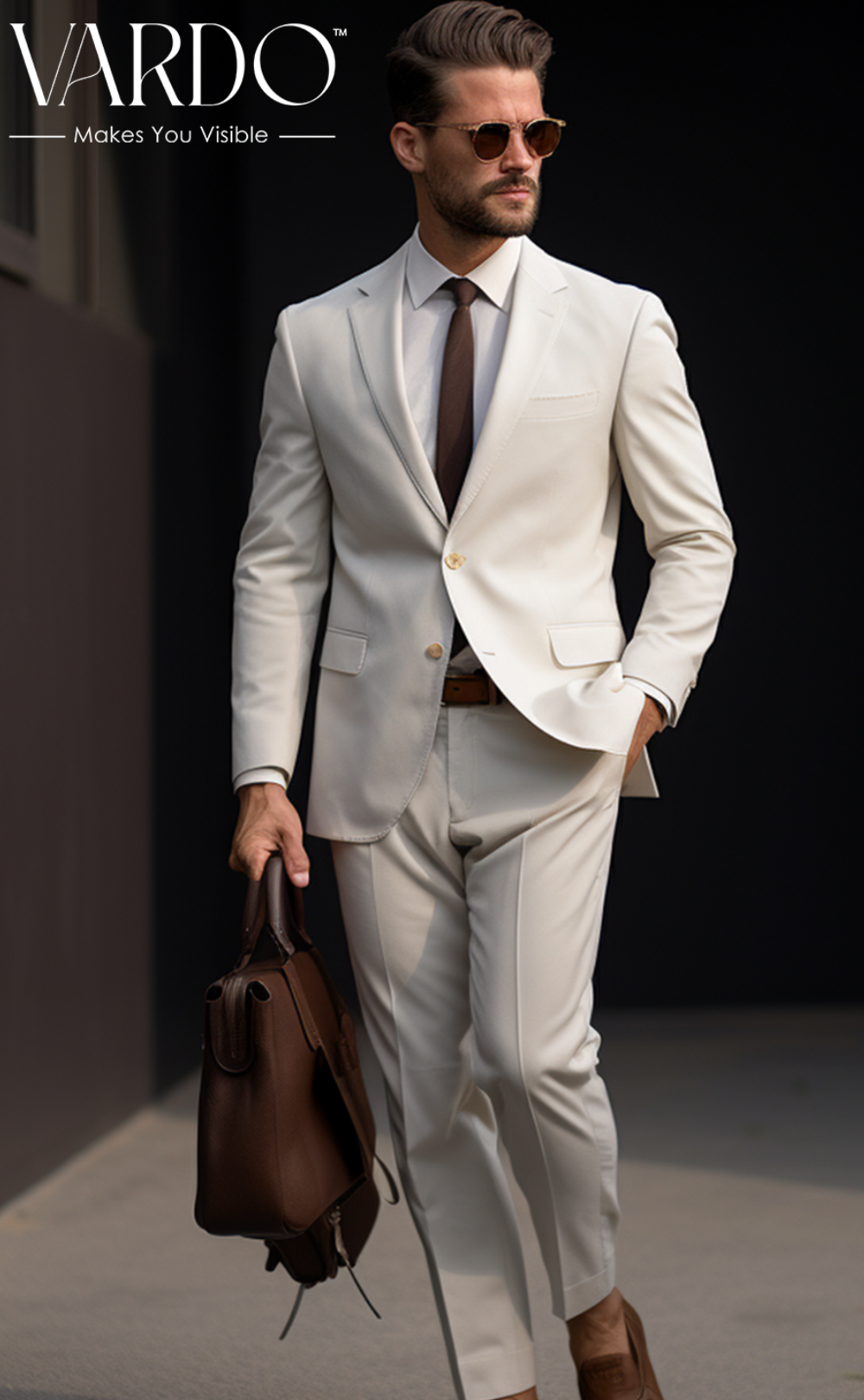 Timeless Style Classic Cream Two-Piece Suit for Men