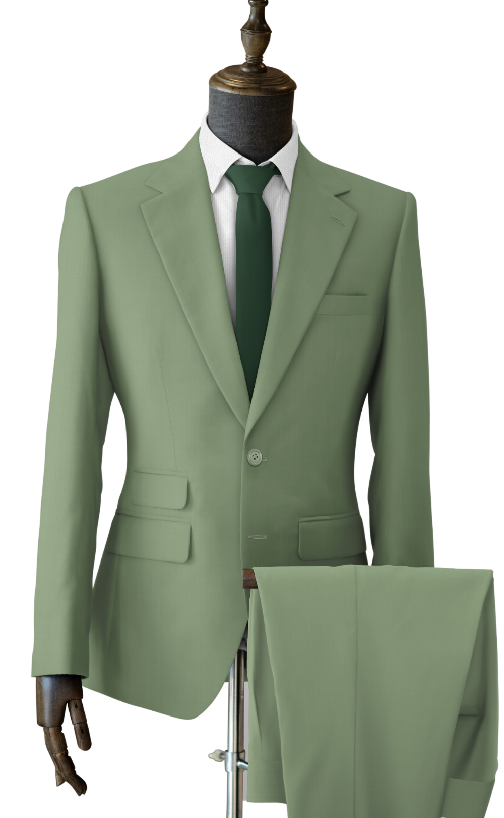 SAGE GREEN SLIM FIT 2 PIECE SUIT