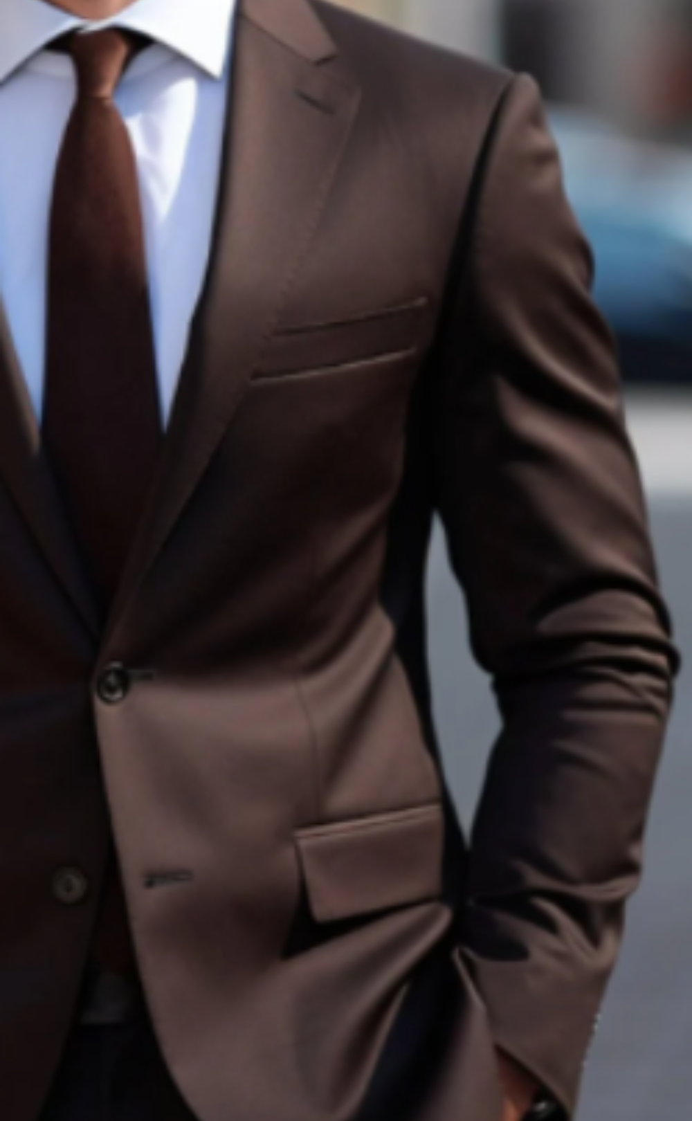 Premium Dark Brown Two-Piece Suit