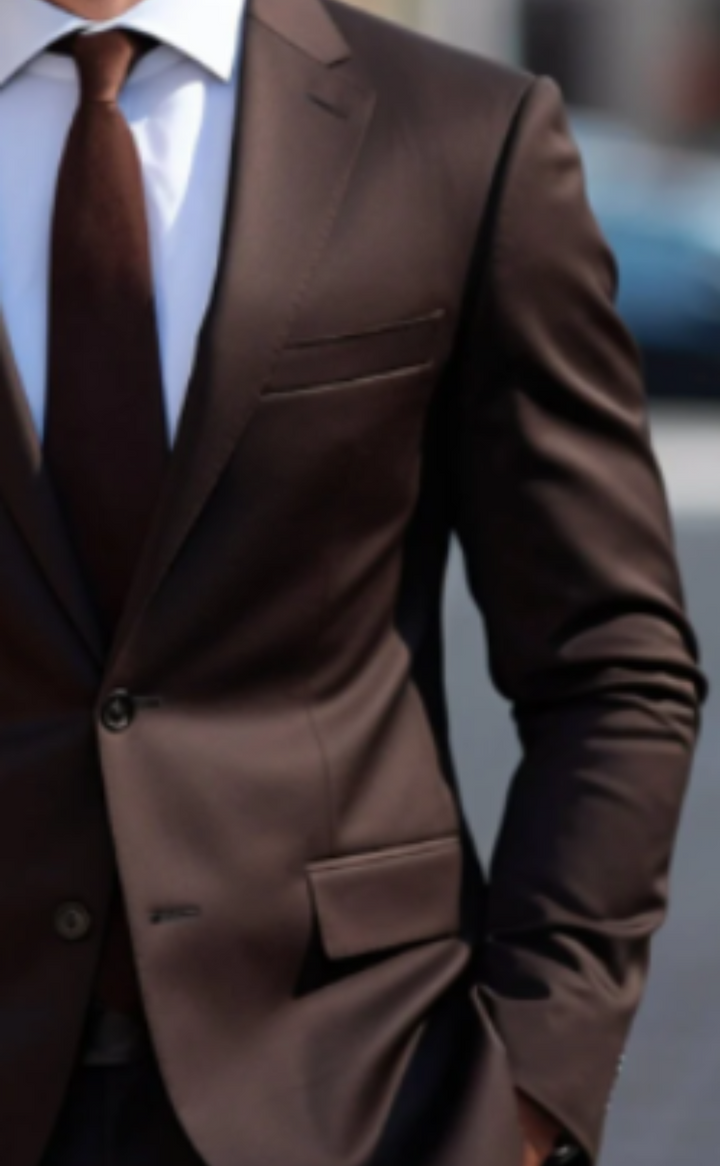 Premium Dark Brown Two-Piece Suit