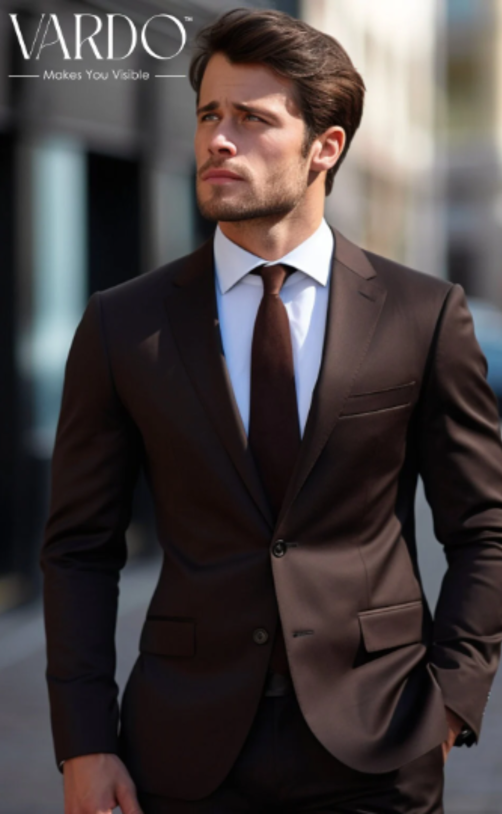 Premium Dark Brown Two-Piece Suit