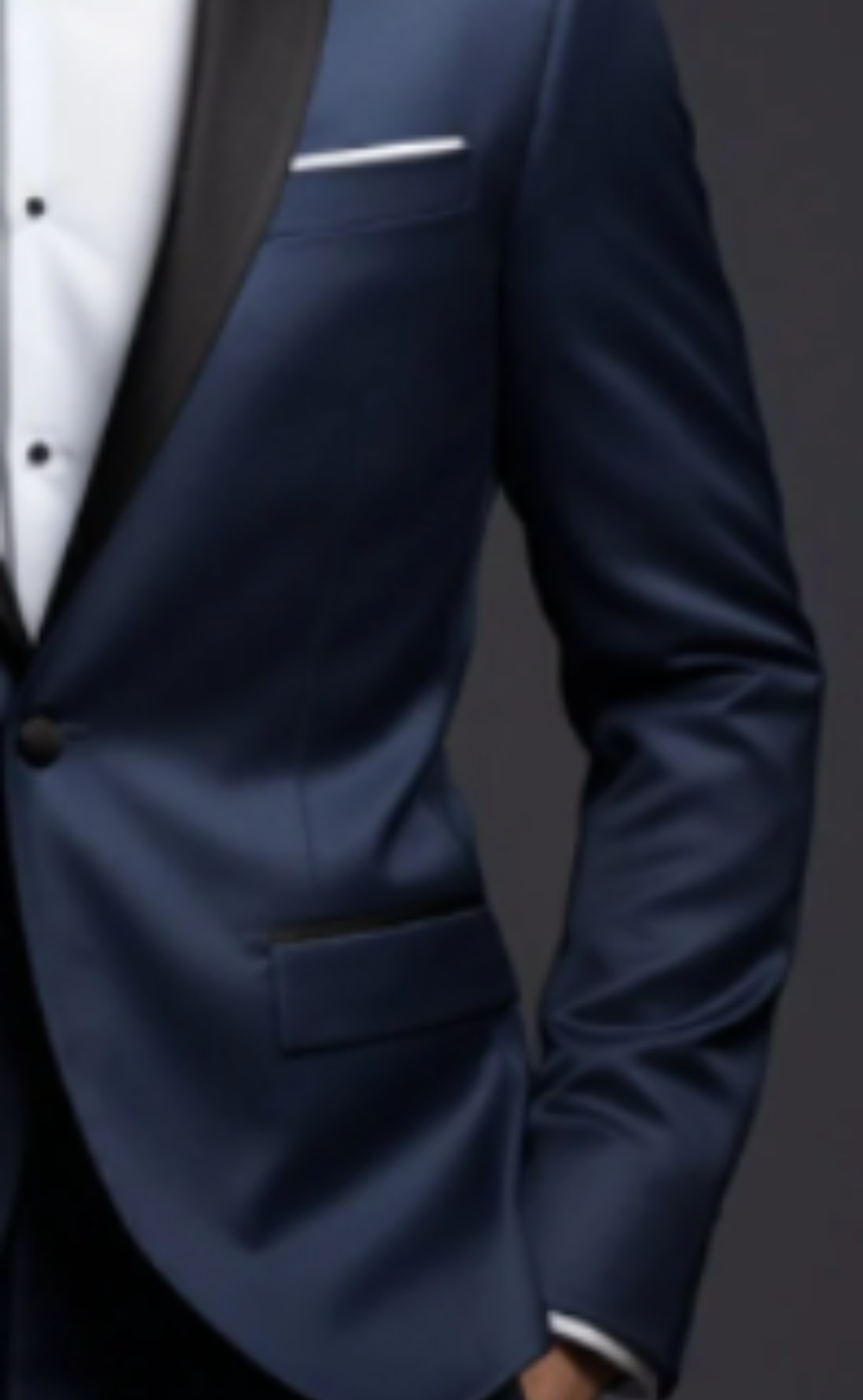 Premium Classic Dark Blue Two-Piece Tuxedo Suit