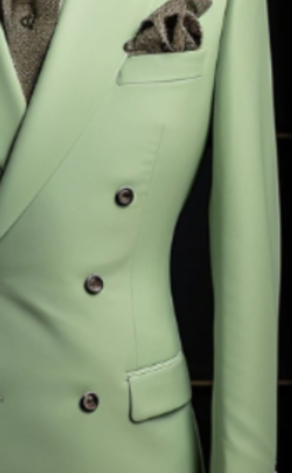 Men's Honey Dew Green Double Breasted Suit for Men