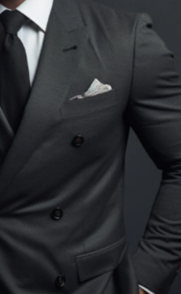 Premium Dark Grey Double Breasted Suit for Men