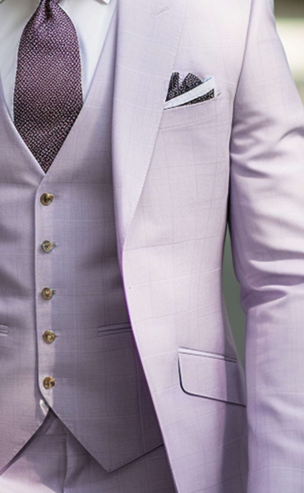 Gentleman's Light Purple Three-Piece Suit