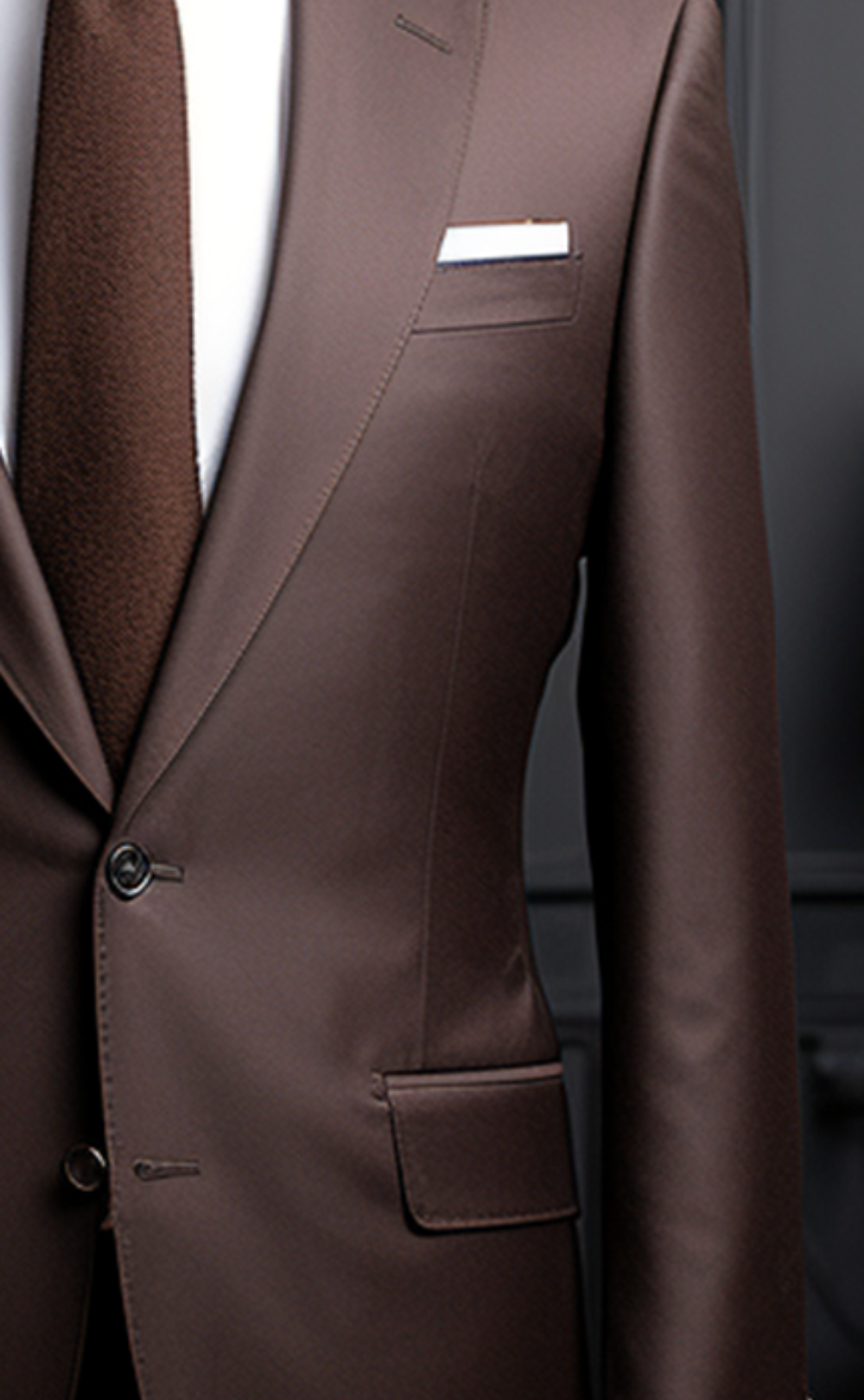 Stylish Chocolate Brown Two Piece Suit for Men