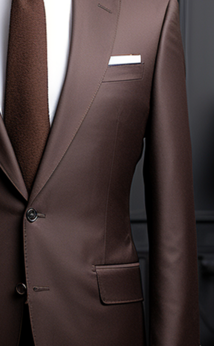 Stylish Chocolate Brown Two Piece Suit for Men