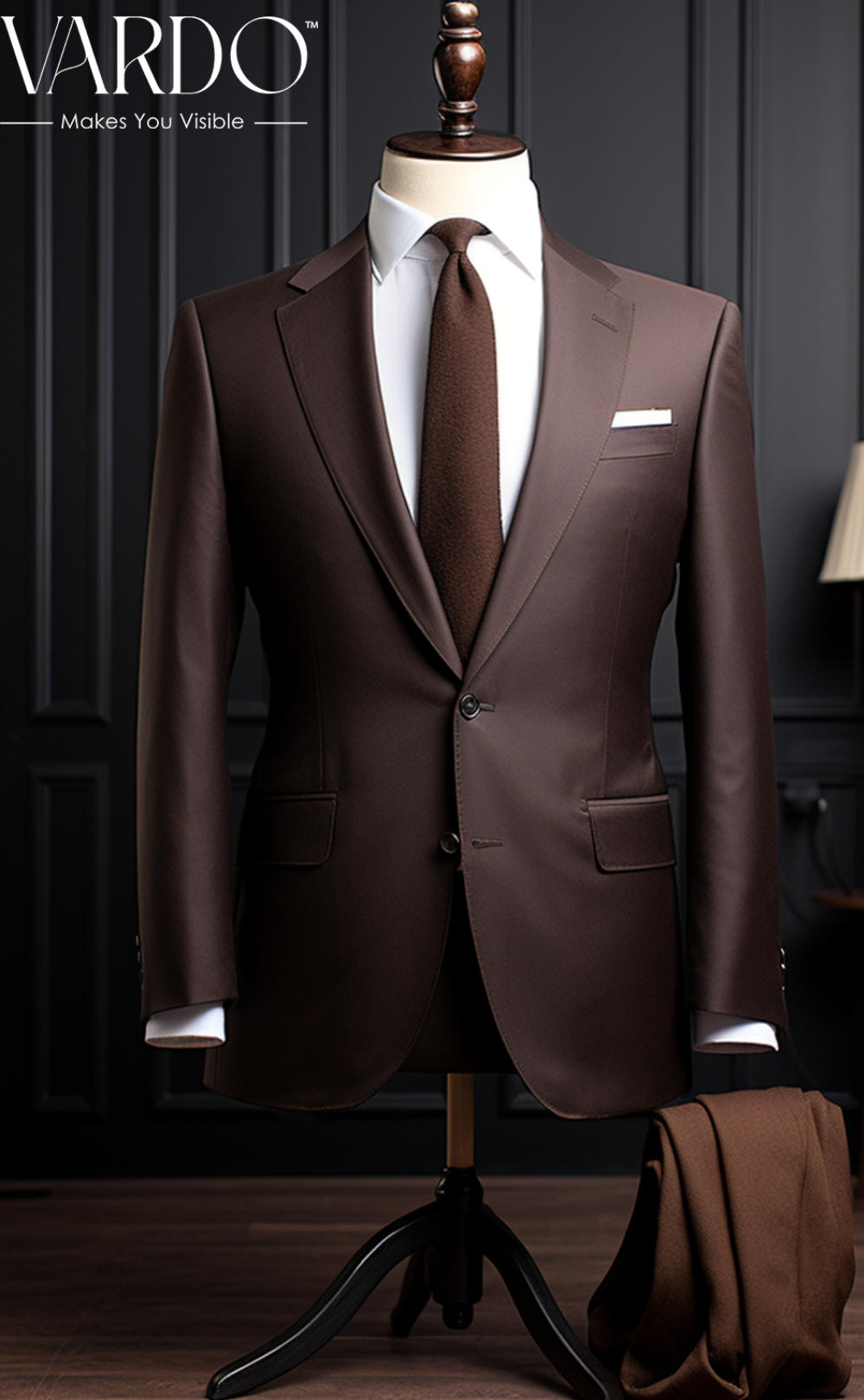 Stylish Chocolate Brown Two Piece Suit for Men