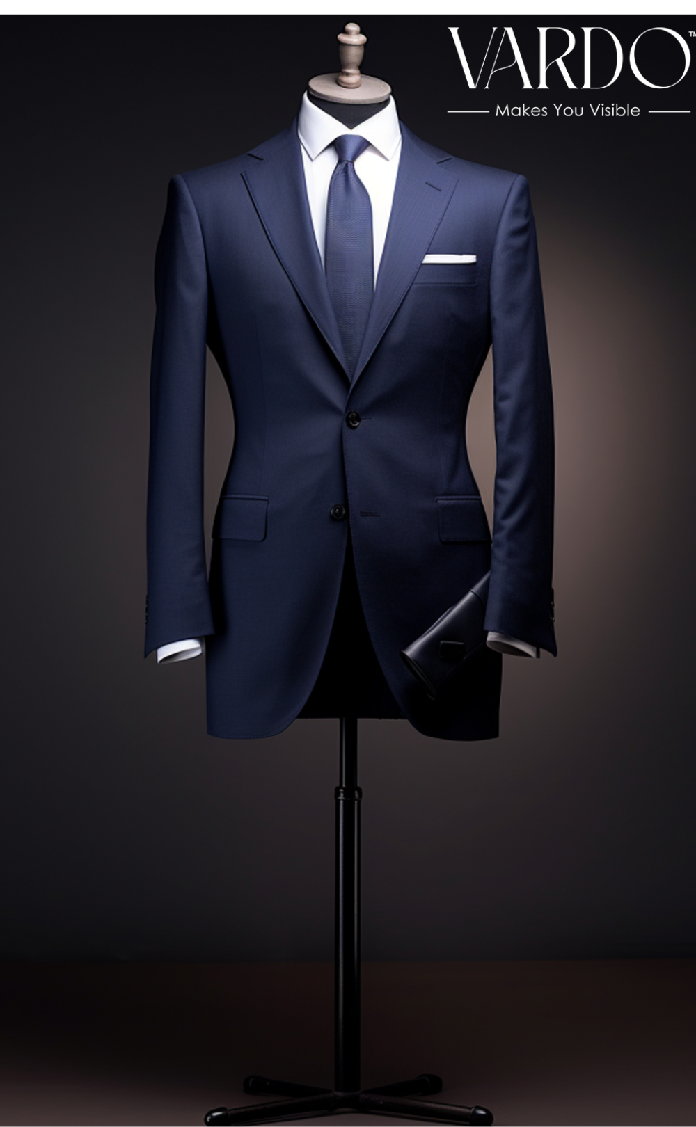 Modern Style Navy Blue Two Piece Suit for Men