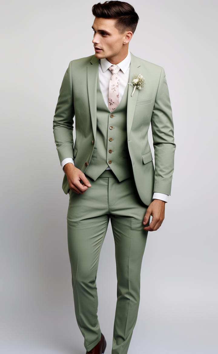 SAGE GREEN SUIT 3-PIECE