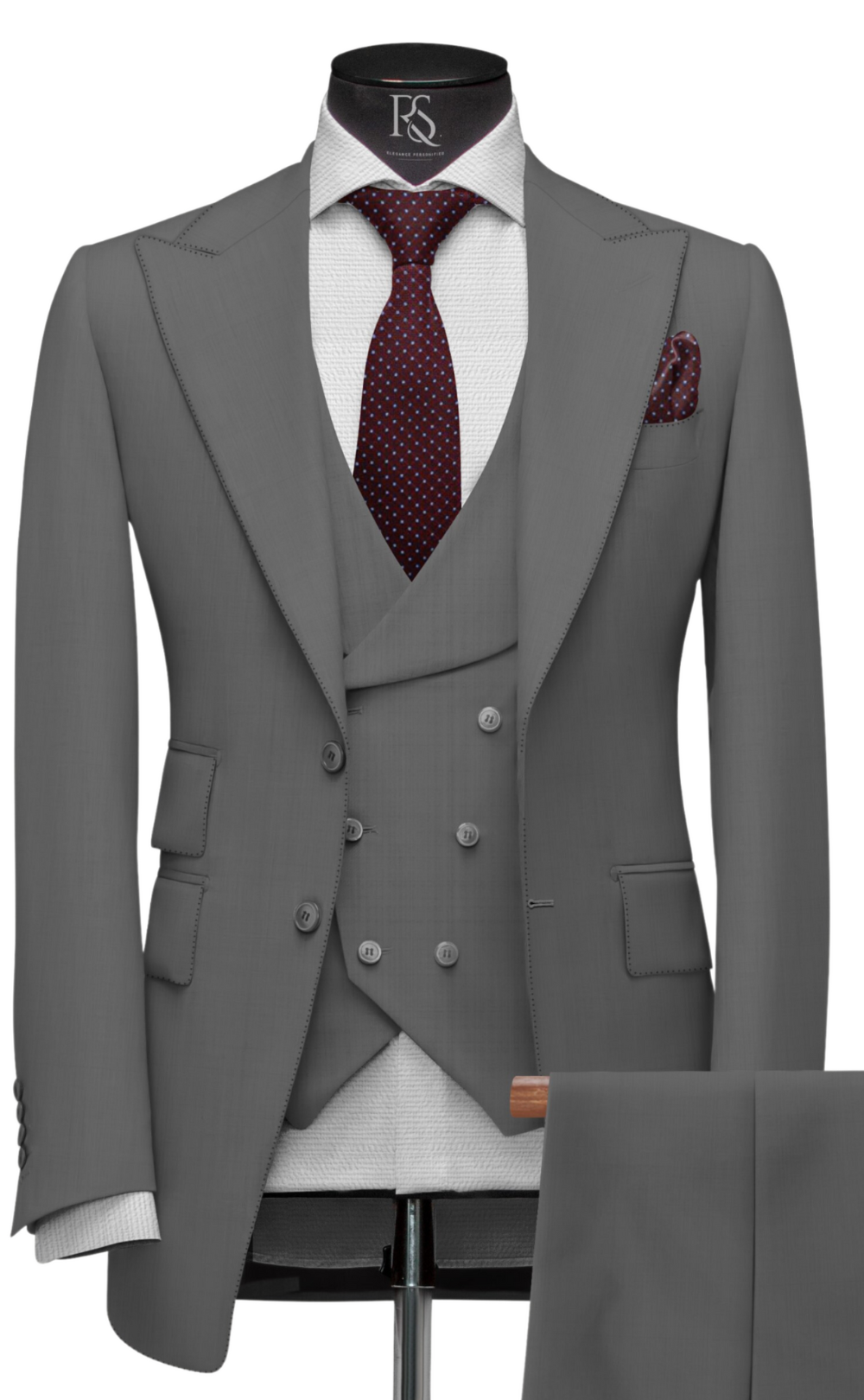 GREY SLIM-FIT SUIT 3-PIECE