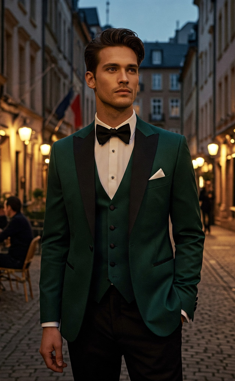 Men's Dark Emerald Green 3-Piece Suit - Luxe Tailored Elegance for Formal & Business Events, The Rising Sun Store, Vardo