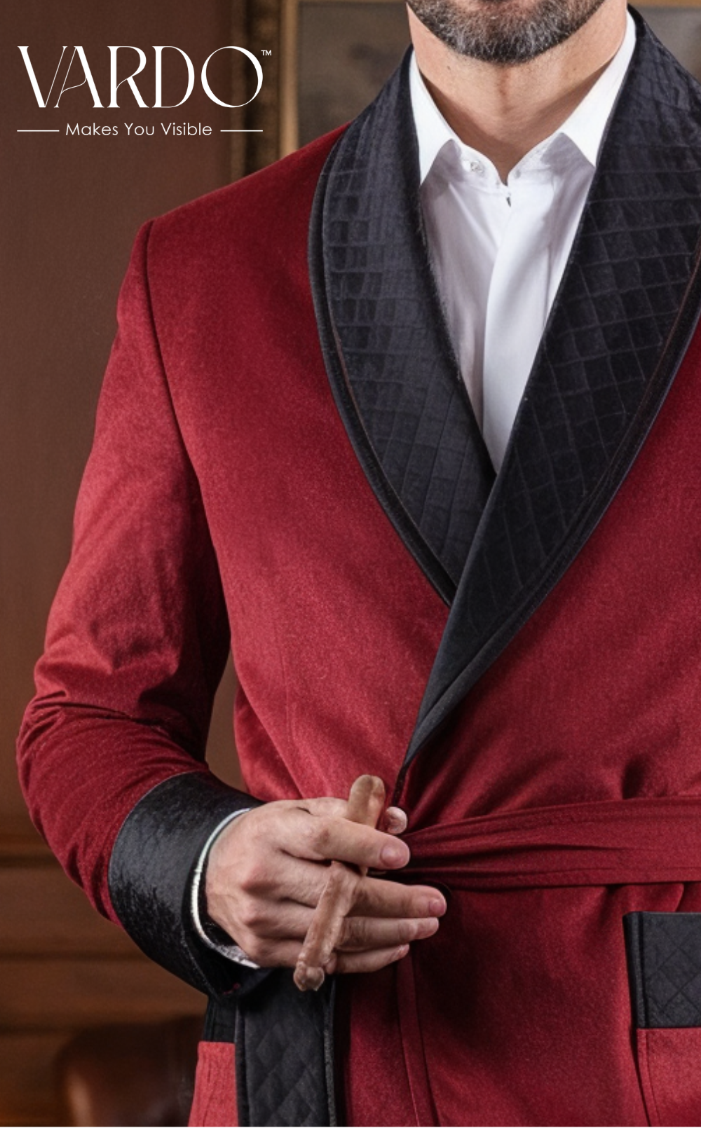 Men’s Red Velvet Smoking Jacket - Luxury Formal Attire, Elegant Dinner Blazer