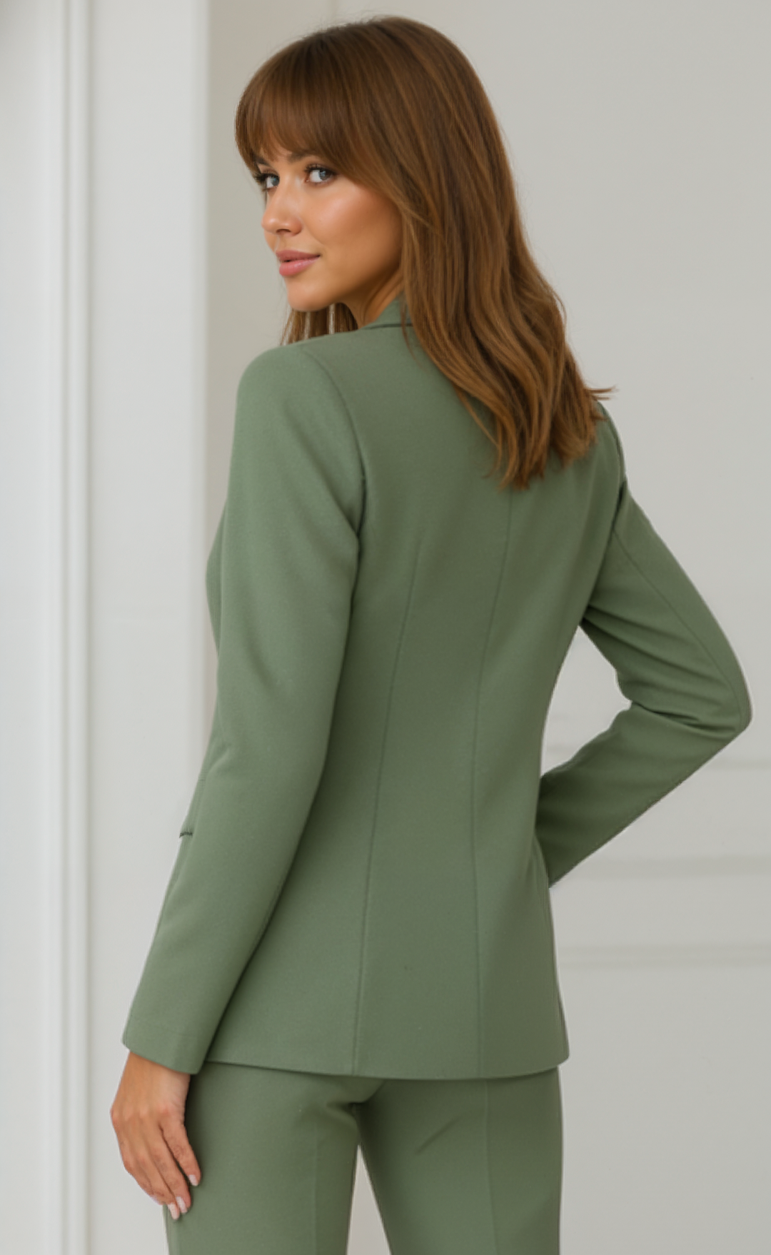 Sage Green Three-Piece Suit – Fresh, Feminine, and Fearless