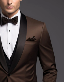 Elegant Coffee Brown Tuxedo Suit for Men - Premium Formal Wear