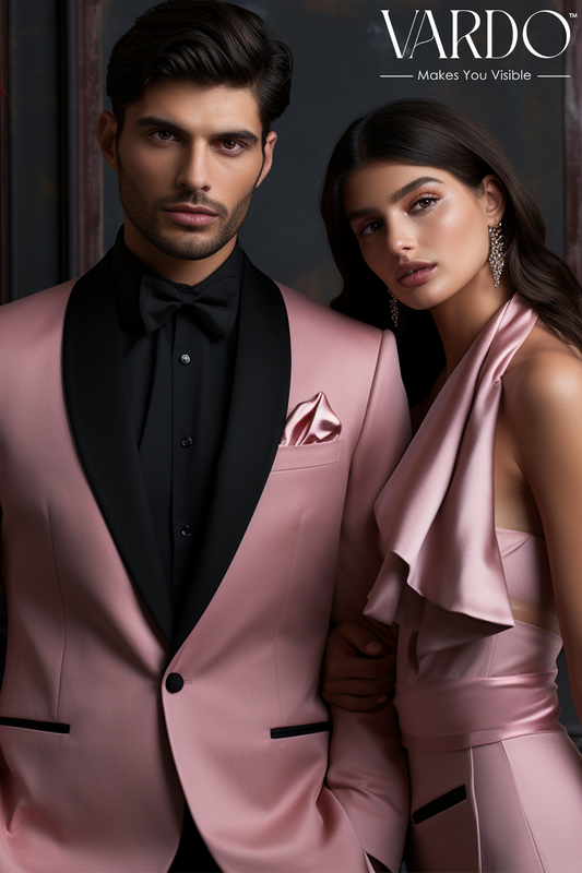 Stylish Formalwear Dusky Rose Tuxedo Suit for Men
