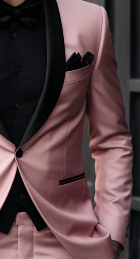 Classic Men's Dusty Rose Tuxedo Suit