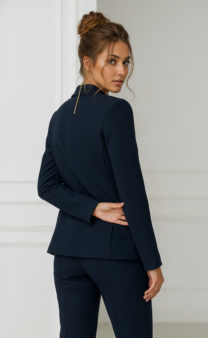 Navy Blue Three-Piece Suit – Classic Precision. Modern Power
