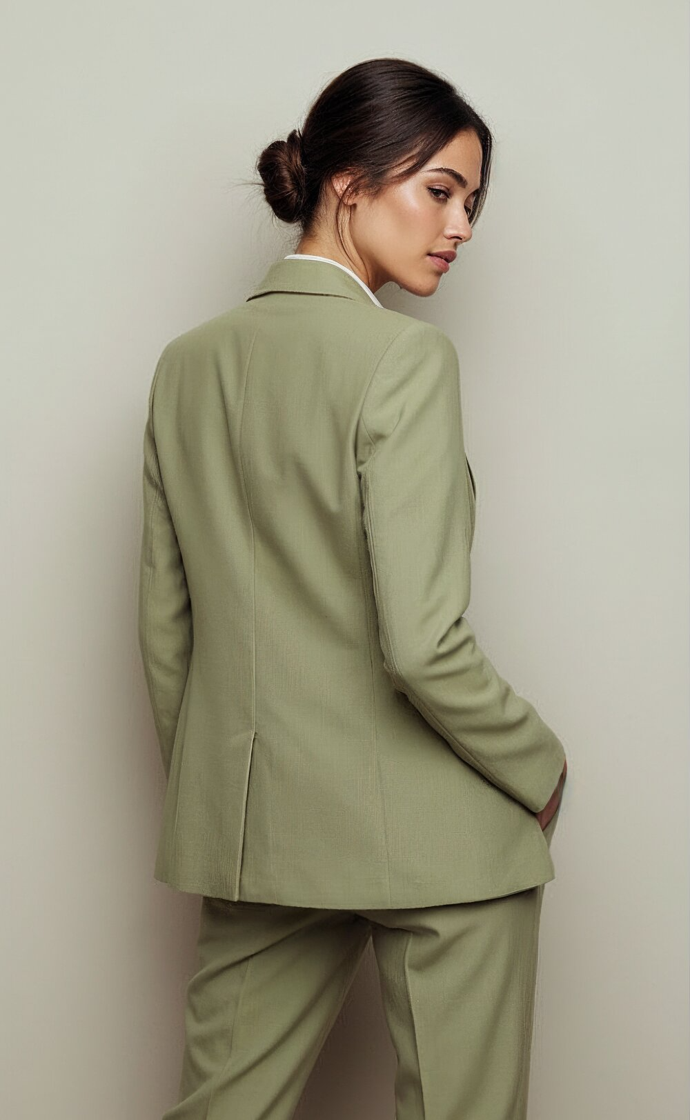 Women's Sage Green Tailored Suit