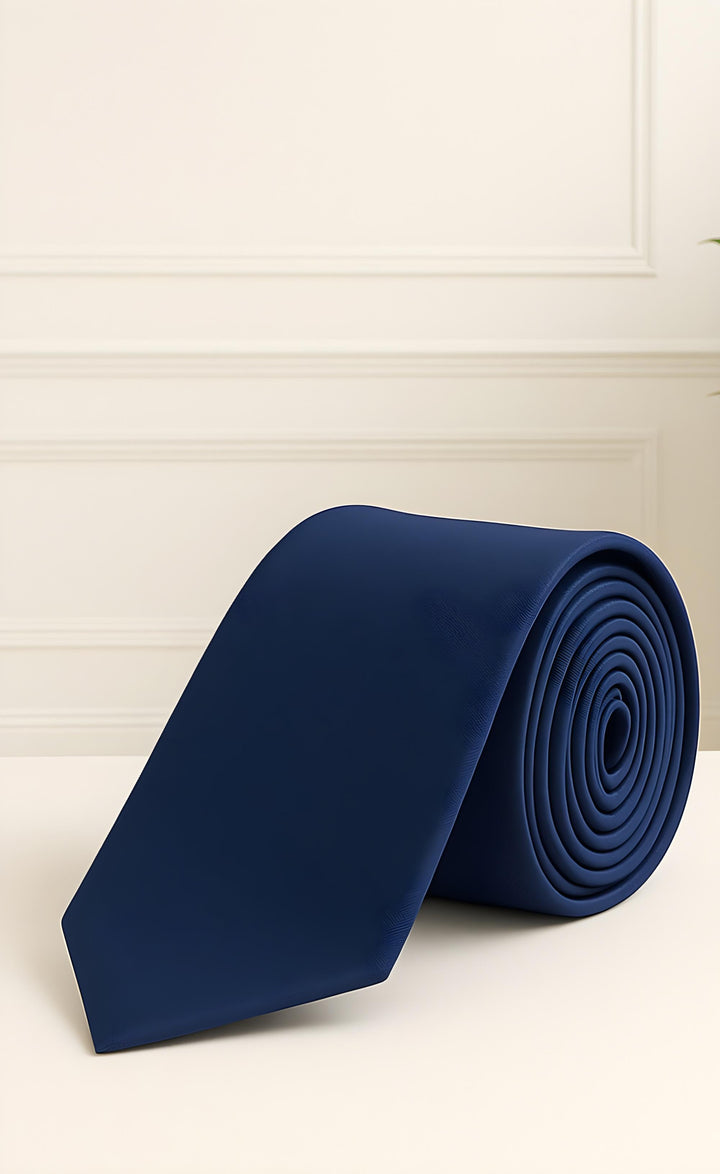 Handmade Navy Blue Tie – Timeless Versatility for the Modern Gentleman