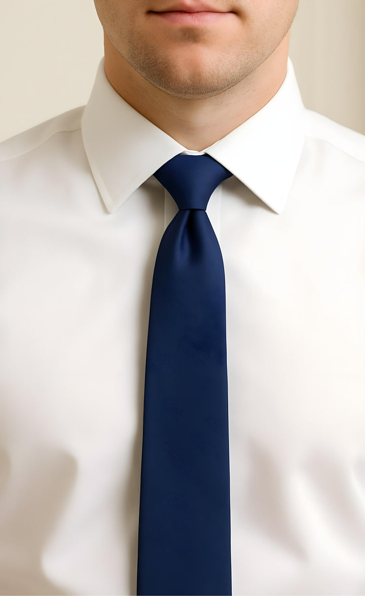 Handmade Navy Blue Tie – Timeless Versatility for the Modern Gentleman