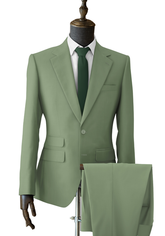 SAGE GREEN SLIM FIT 2 PIECE SUIT